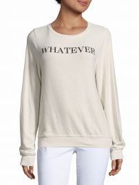 Solid Letter-Print Sweatshirt by Wildfox at Saks Off 5th